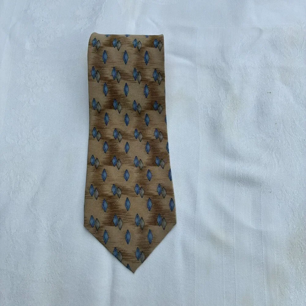 Vtg Barrington NWT Sear's Men's Silk Tie Geometric Design 58'x3.50